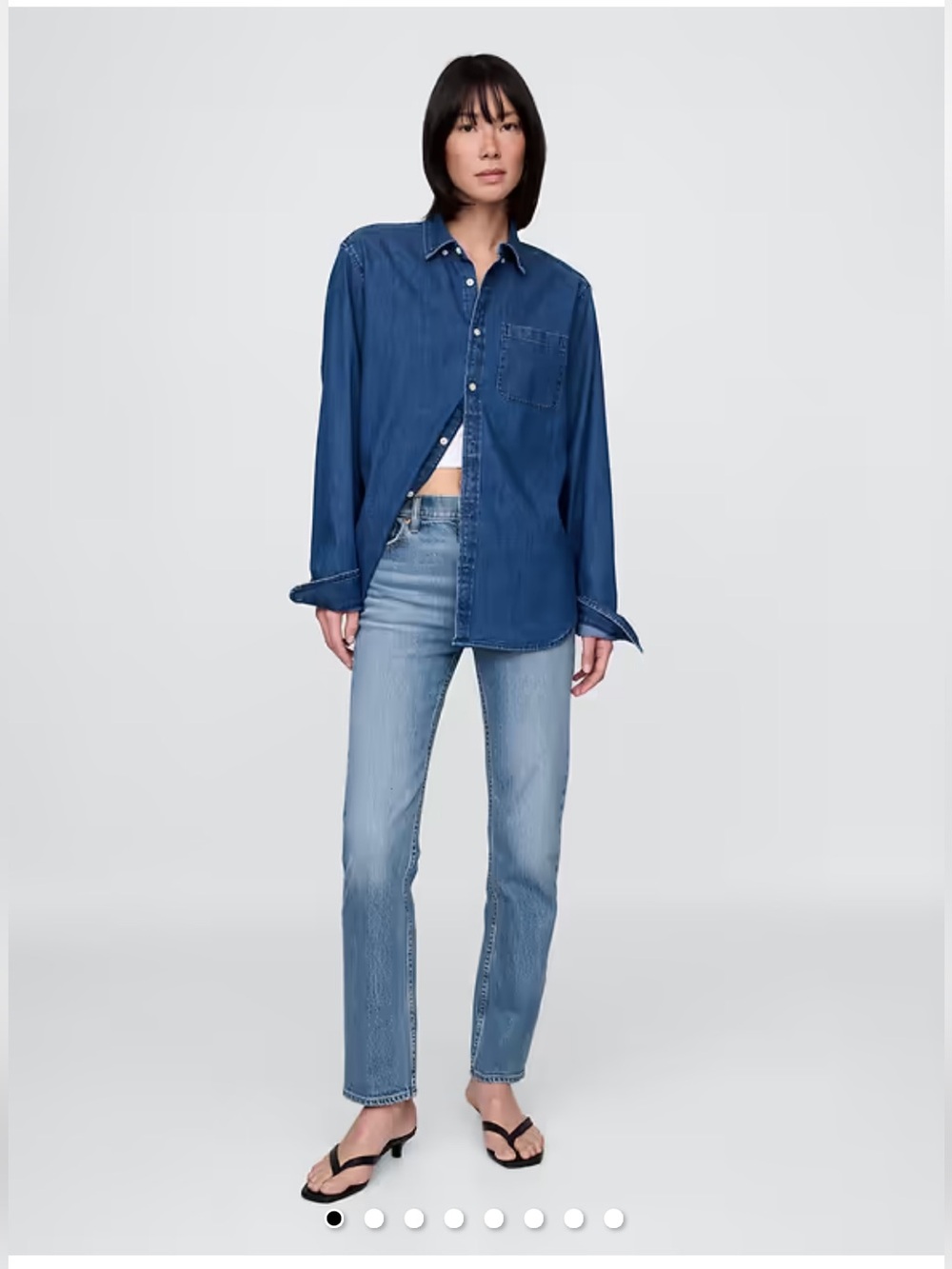 GAP High Rise ’90s Slim Straight Jeans Woman 31/12 TALL Blue Streetwear 2025